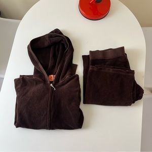 Juicy Couture brown loop terry tracksuit